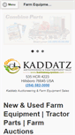 Mobile Screenshot of kaddatzequipment.com